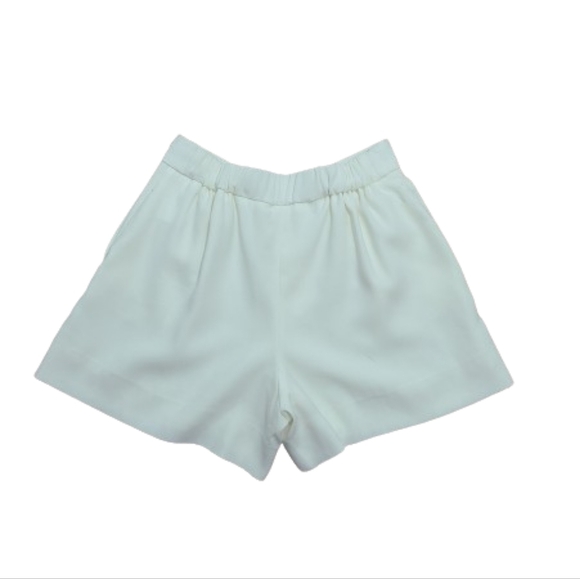 Aritzia Babaton Cohen Cream Pleated High Waisted Shorts Women's Size 0 - Picture 9 of 16